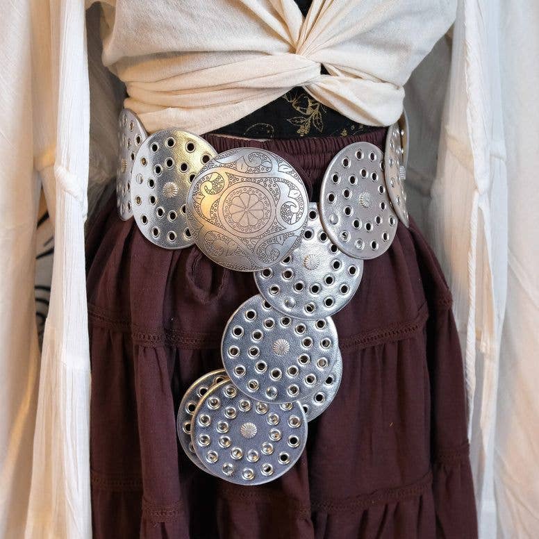 Karma Nepal Crafts - Venta al por mayor Cinturón - Mujer - Cinturones Boho de Disco Grande1