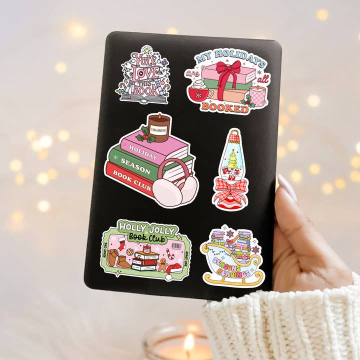 Indie Heart Studio - Wholesale Phone & Laptop Stickers - Holiday Season Book Club Sticker 1