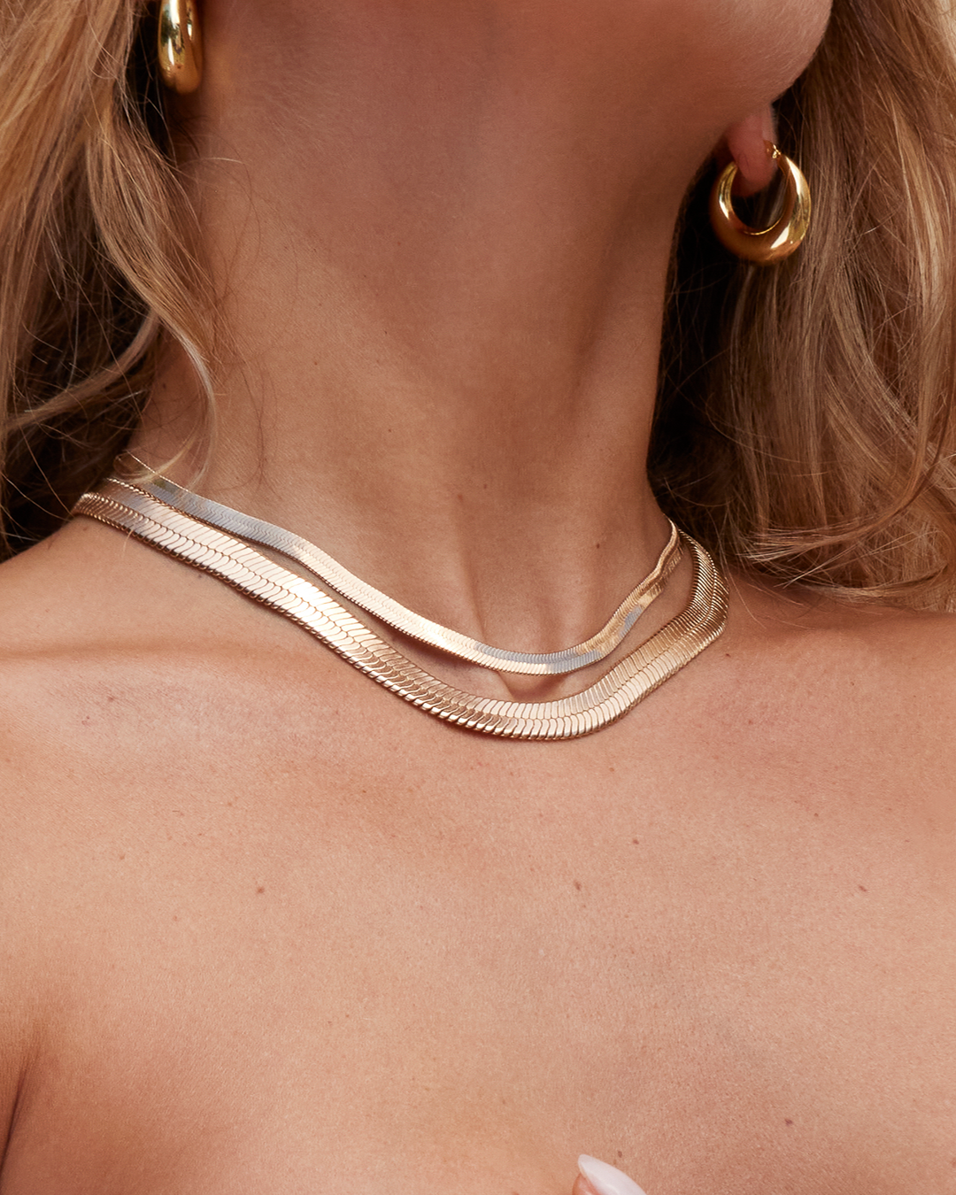 Apsara Jewels - Vendita all'ingrosso Collane a catena e maglie - Collana Oro - Catena Serpente Larga6