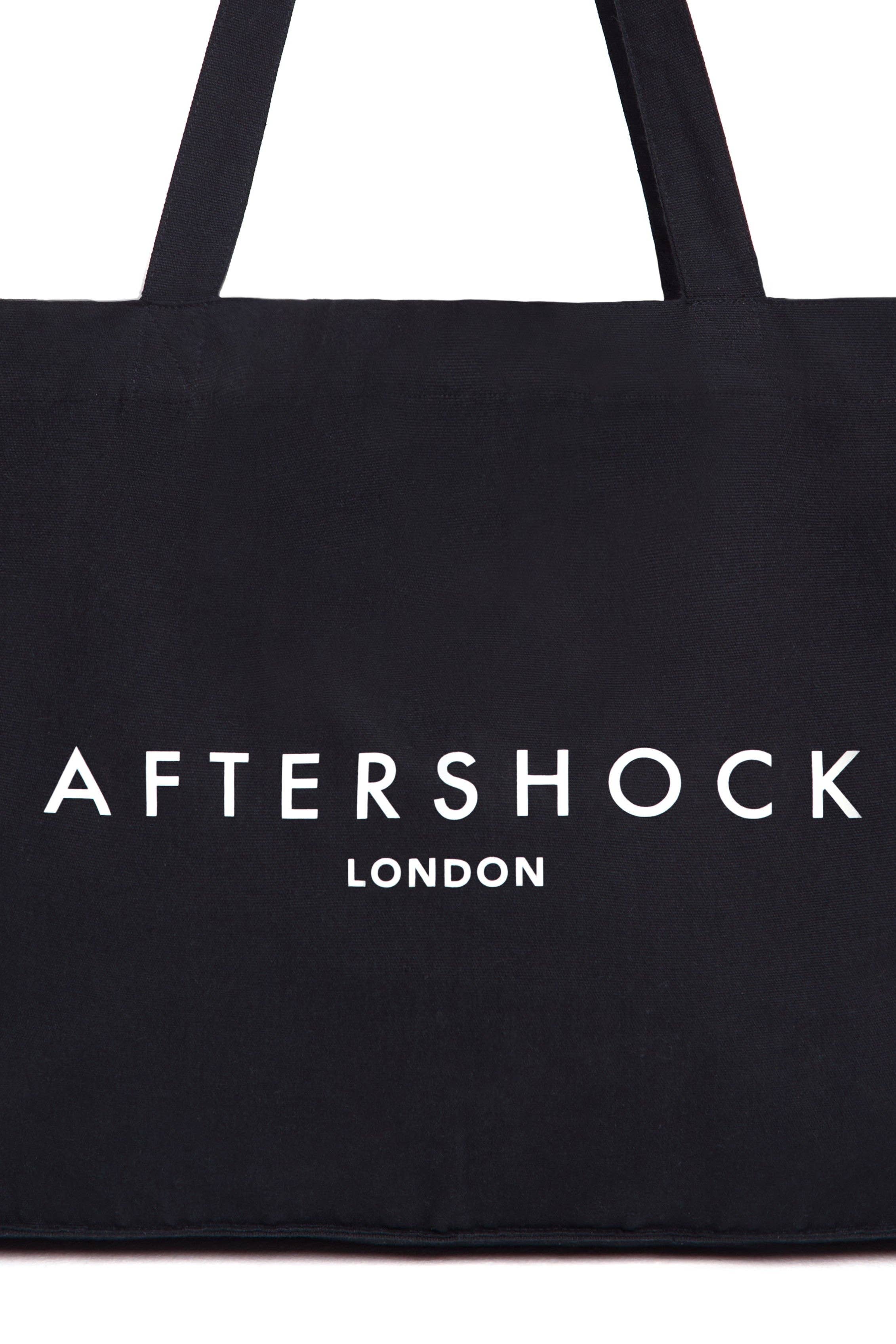 Aftershock London – wholesale Tote bag – Women's – Black Logo Canvas Tote Bag2