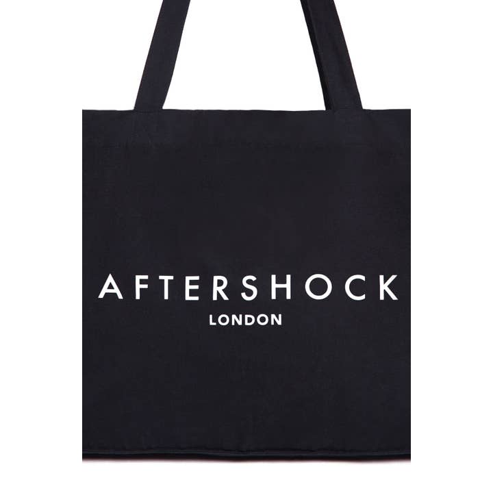Aftershock London – wholesale Tote bag – Women's – Black Logo Canvas Tote Bag2