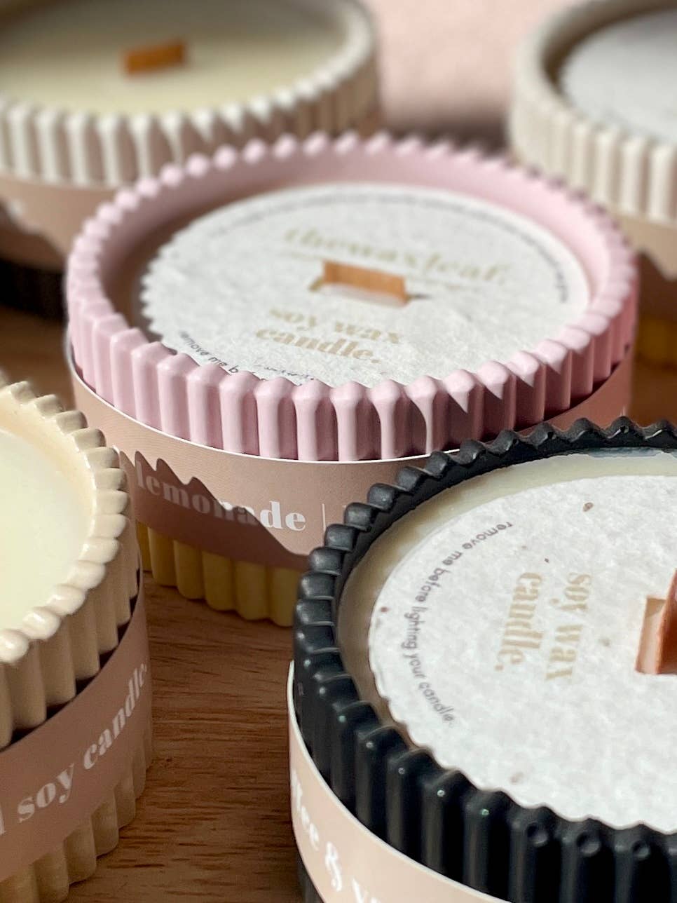 The Wax Leaf Candle Co - Wholesale Jar/Filled Candle - Pink Lemonade Bright Soy Candle / Raspberry & Lemon Scented5