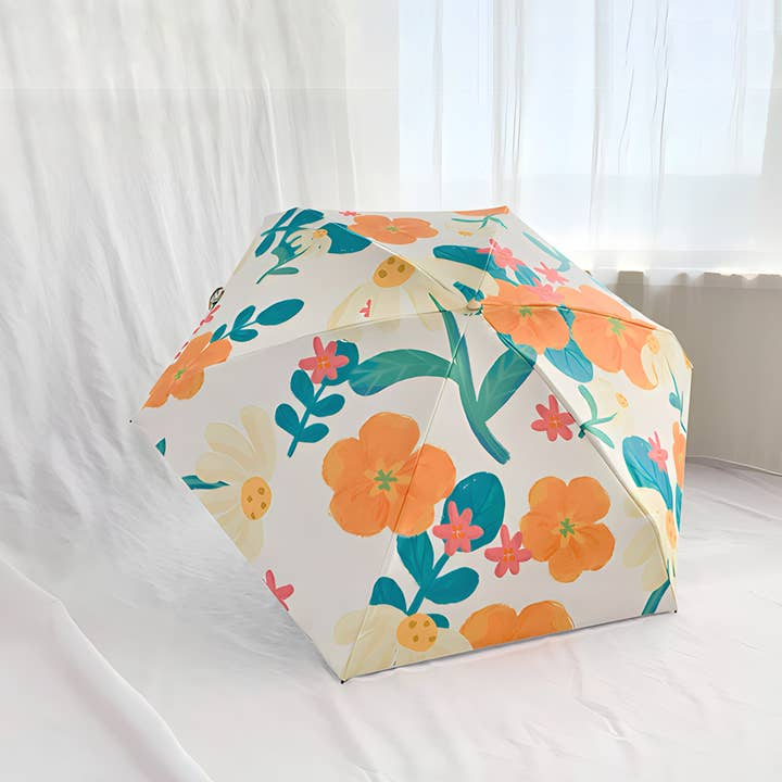 TUTU Home - Tableware & Decor - Wholesale Umbrella - Women's - White "Printemps" Floral Pocket Mini Umbrella1
