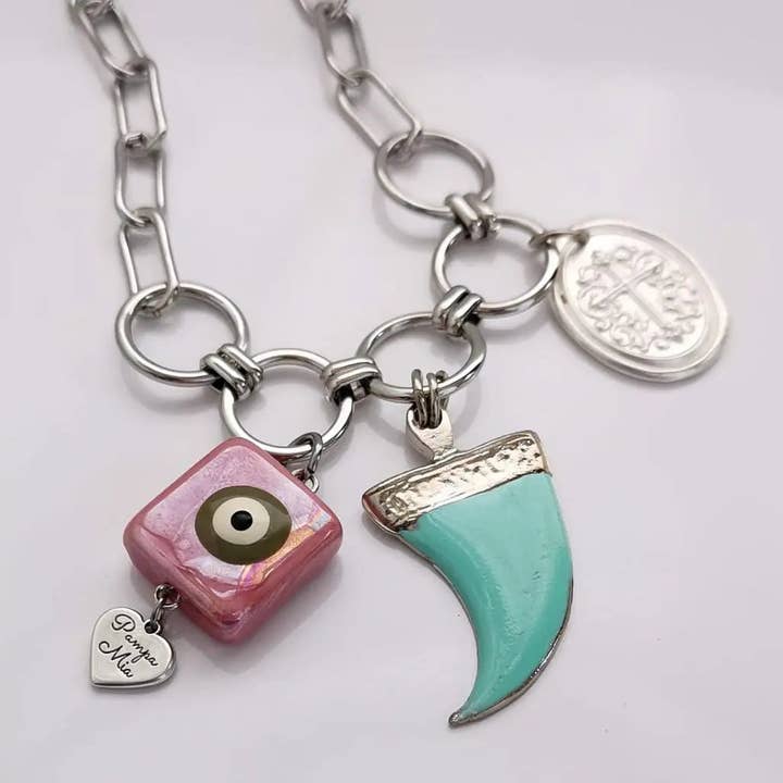 Green Horn Necklace for wholesale by Pampa Mia