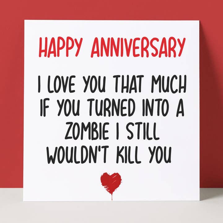 NE TUERAIT PAS DE ZOMBIE - CARTE D'ANNIVERSAIRE pour la vente par Pack a Punch Designs