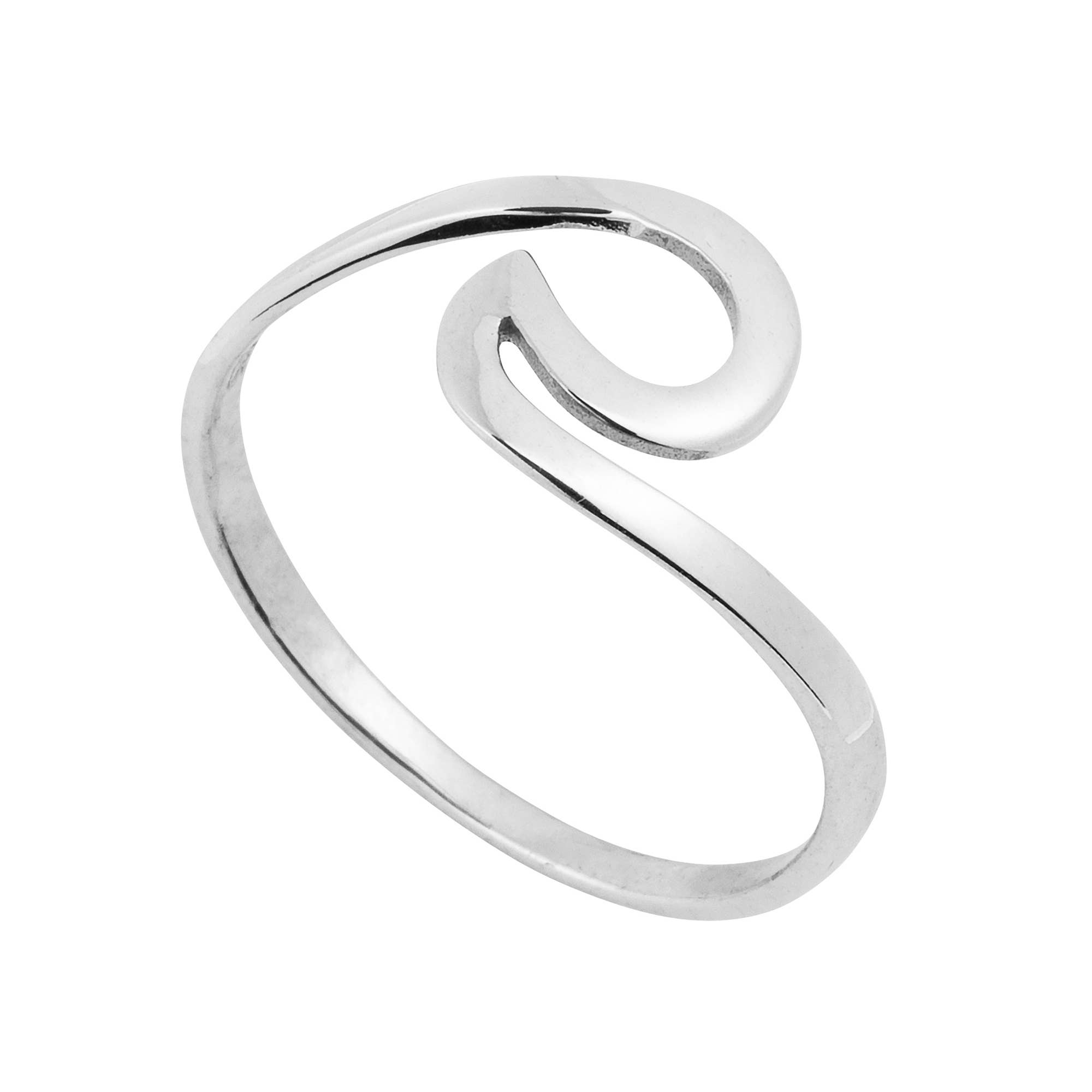 Silver Jewellery Cavern Wholesale – Großhandel Band/Stapelring – Schöner 925er Silber Wellenring (USA-DDP)
