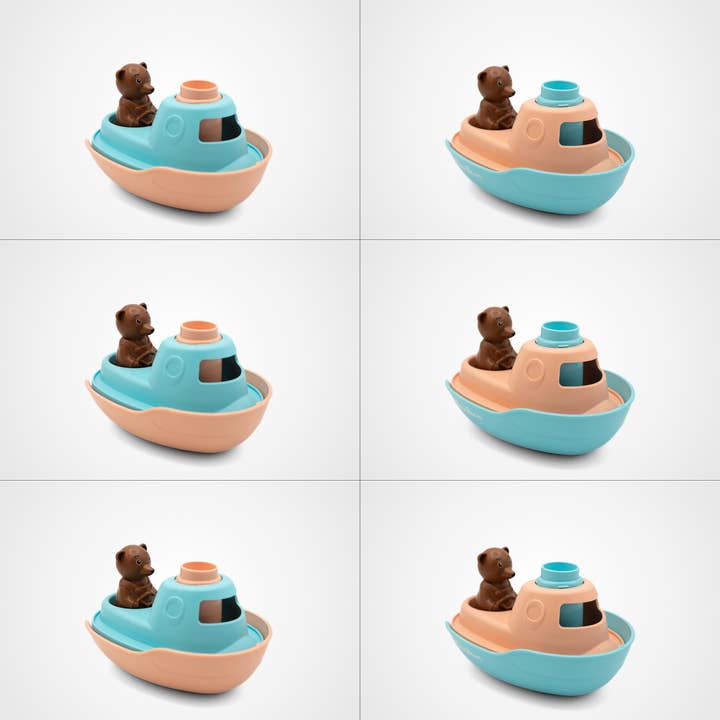 Kleine bootjes van Kleine Bruine Beer - Asst x6 voor wholesale door Le Jouet Simple