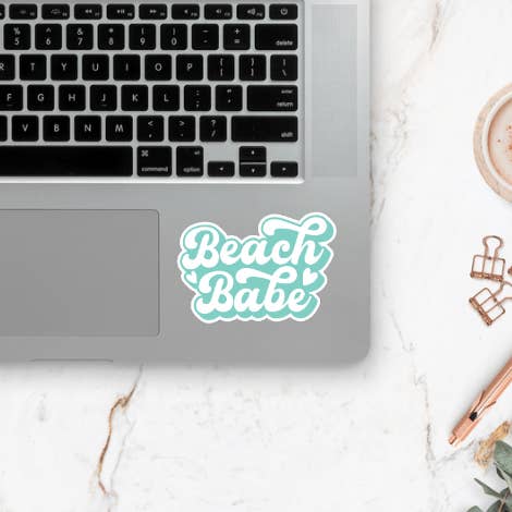 Beach Babe Sticker ~ Waterproof ~ Summer ~ Vacation for wholesale by Love Ever After Design