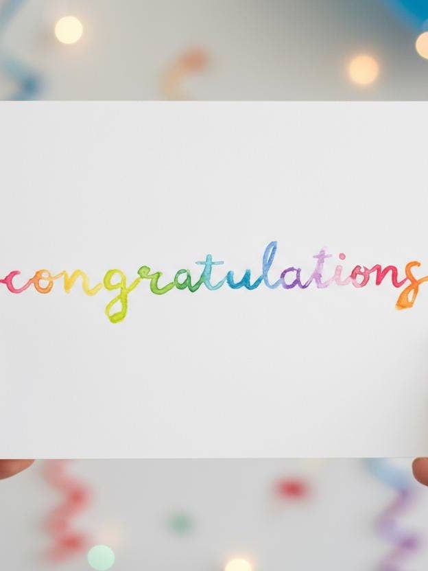 Carte de félicitations peinte à la main pour la fierté LGBTQ+ pour la vente par Modern Affection Prints