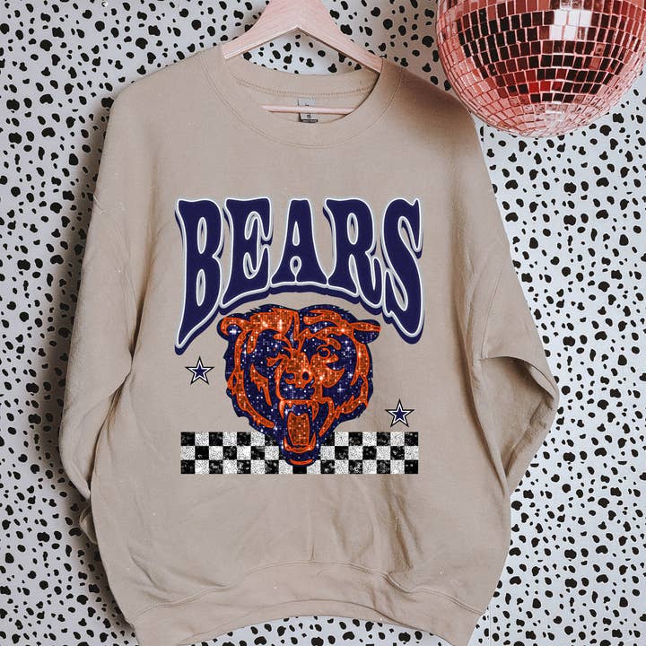 Faux Glitter Bears Sweatshirt for wholesale by ZZ Threadz