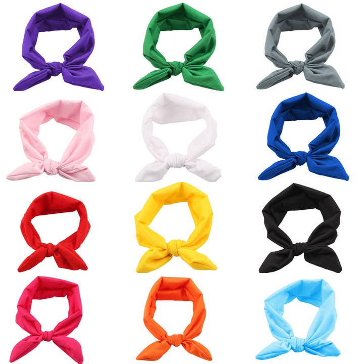 Newborn Baby Solid Color Bunny Ear Shape Elastic Headband for wholesale by MyKids-USA®