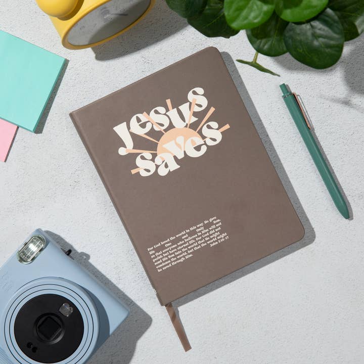 Jesus Saves Diario rilegato con copertina rigida per la vendita all'ingrosso da parte di GLO- God's Love Overcomes