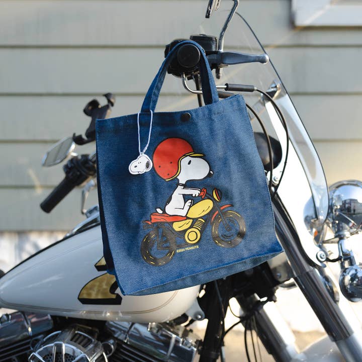 Three Potato Four - Wholesale Tote Bag - Unisex - 3P4 x Peanuts® - Snoopy Easy Rider Vintage-Style Market Tote