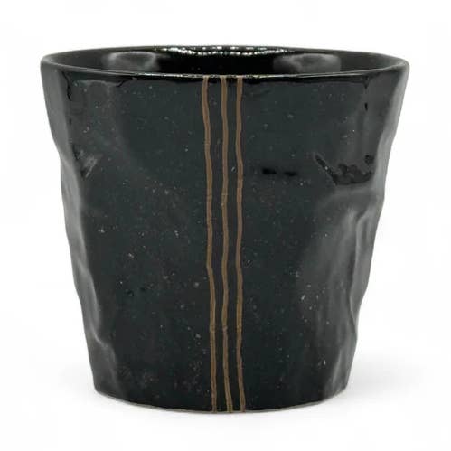Kuro Rock Black Mino-yaki Yunomi - Japans theekopje voor wholesale door Inoue Tea