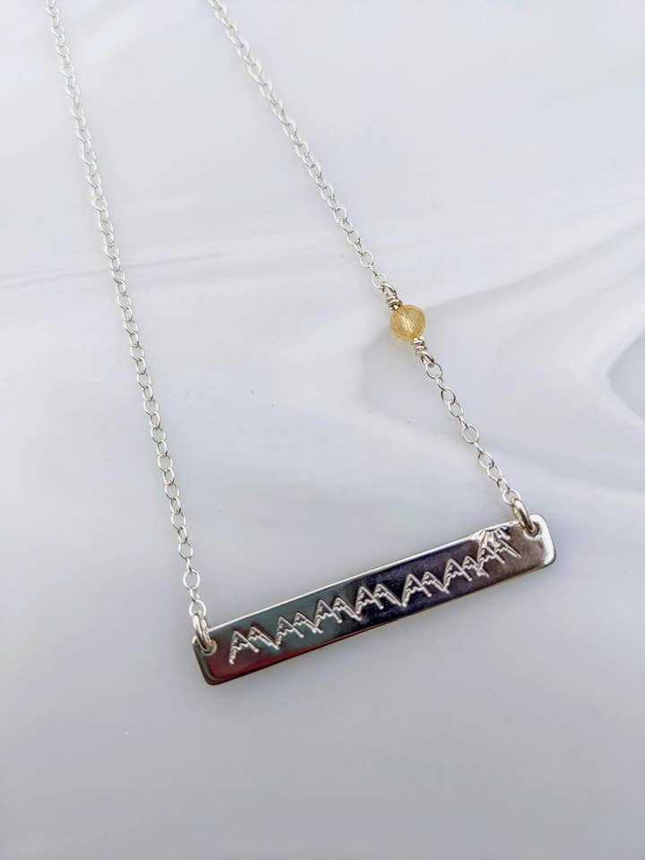 Silver Mountain Necklace Mountain Jewellery for wholesale by Freya Adventure Awaits