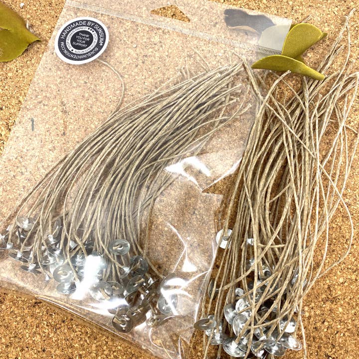 Sunsum Intentional Living - Wholesale Craft Supplies - 6" Tabbed Hemp Wick ( 50 pcs)3