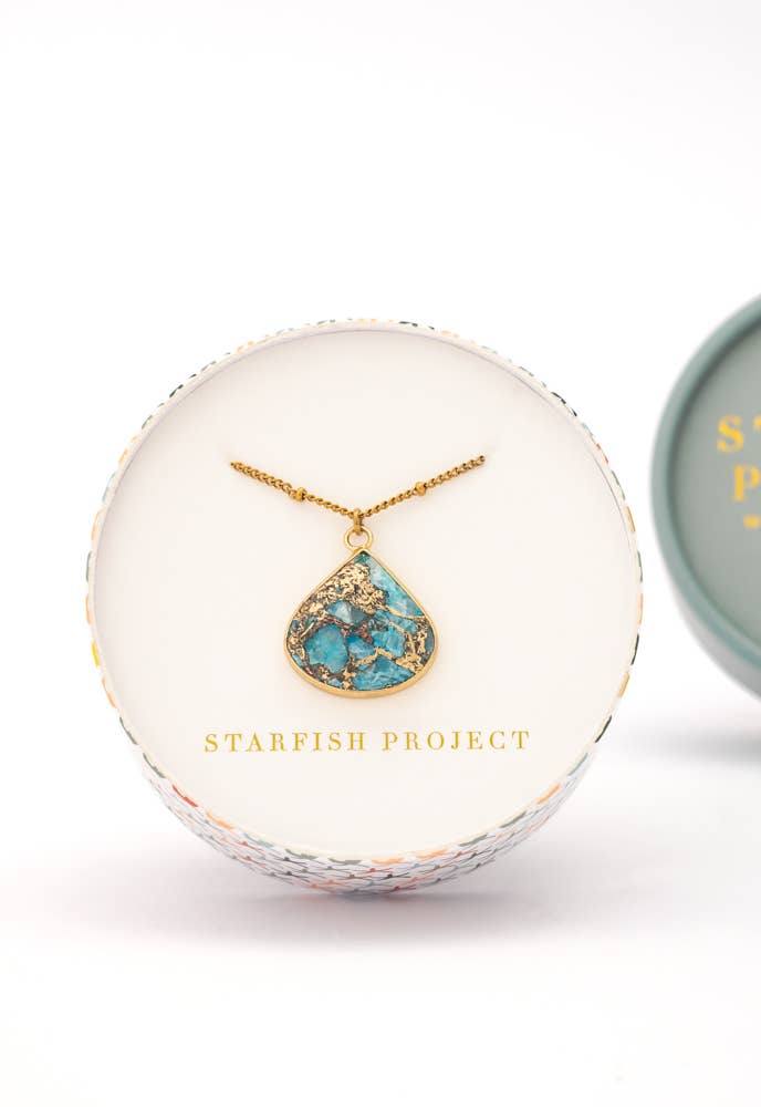 Starfish Project, Inc – Colar pingente/pendente por atacado – Colar Flor de Pedra do Imperador2