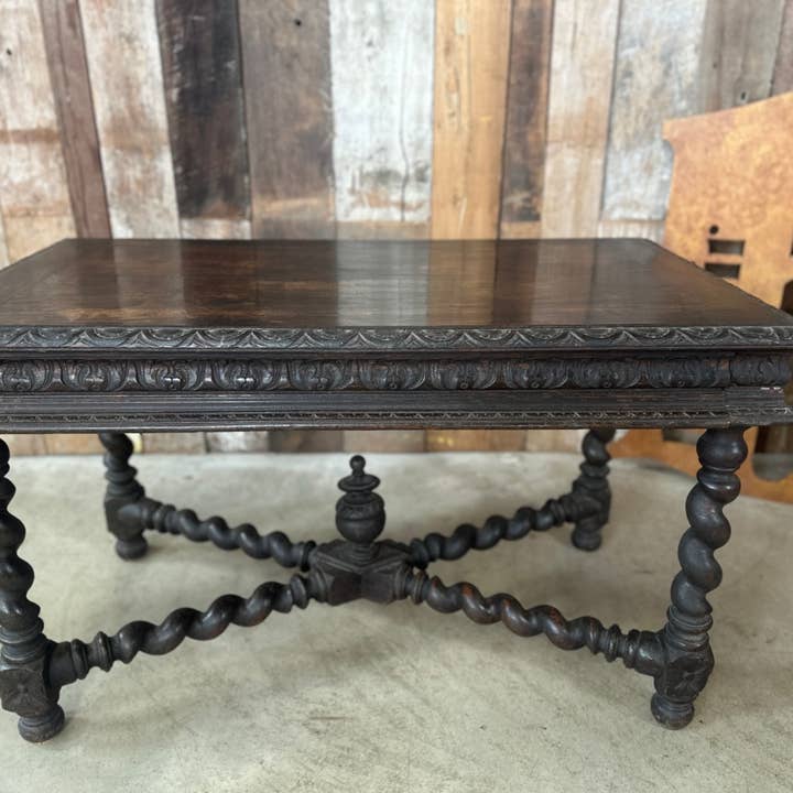 Antique Baroque Oak Gothic Barley Twist Dining Table, C 1920 for wholesale by belvoir