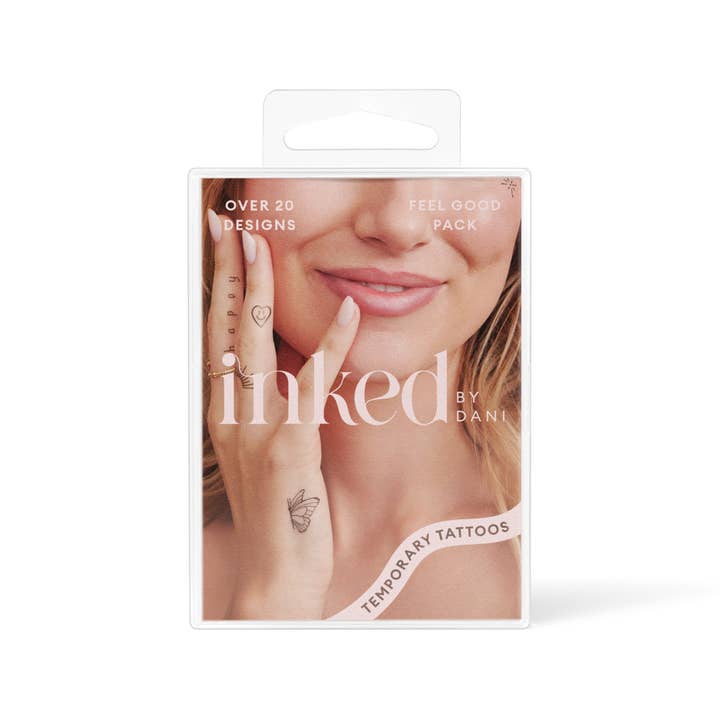 INKED by Dani - Wholesale Temporary Tattoo - Feel Good Temporary Tattoo Pack