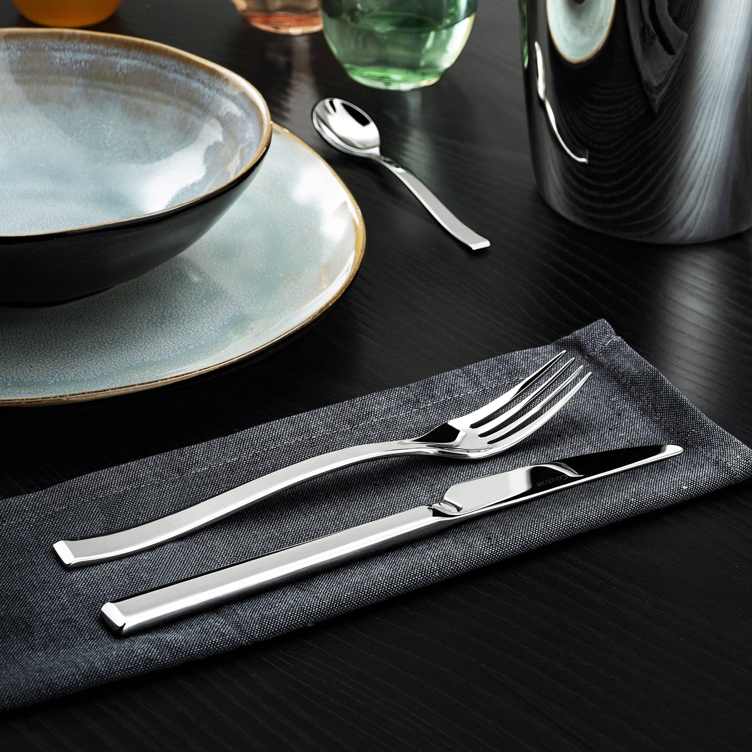 Amefa Couzon - Wholesale Assorti bestekset - Bestekset Side in Couzon-box, 24-delig, 18/10 RVS spiegelglans3