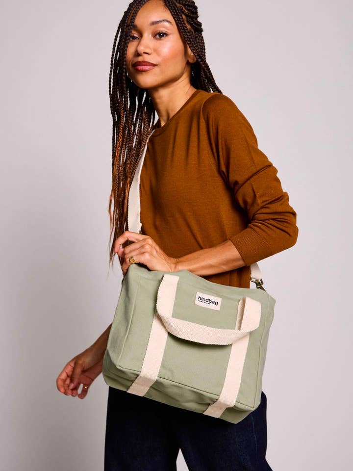 Louise Clay Green mini tote for wholesale by Hindbag