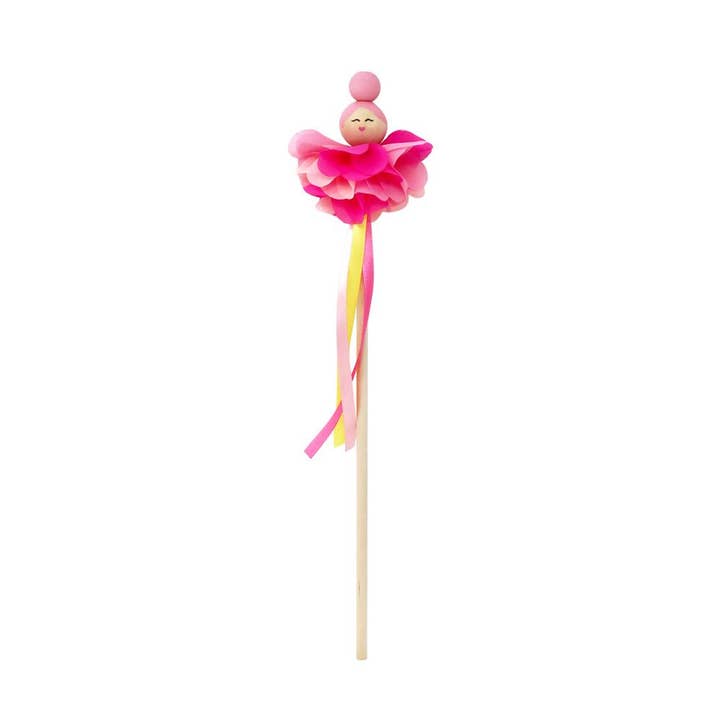 Pink Poppy USA - Wholesale Toy Wand - Kids - Hand Painted Wooden Bead Pixie Flower Wand0