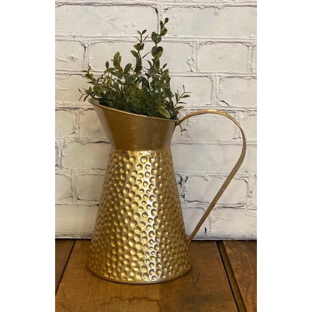 DNS Designs - Wholesale Pitcher - Gold Finish Hammered Pitcher