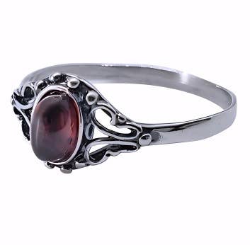 Amberman - Wholesale Single Stone/Solitaire Ring - Cognac Amber Sterling Silver Ring2