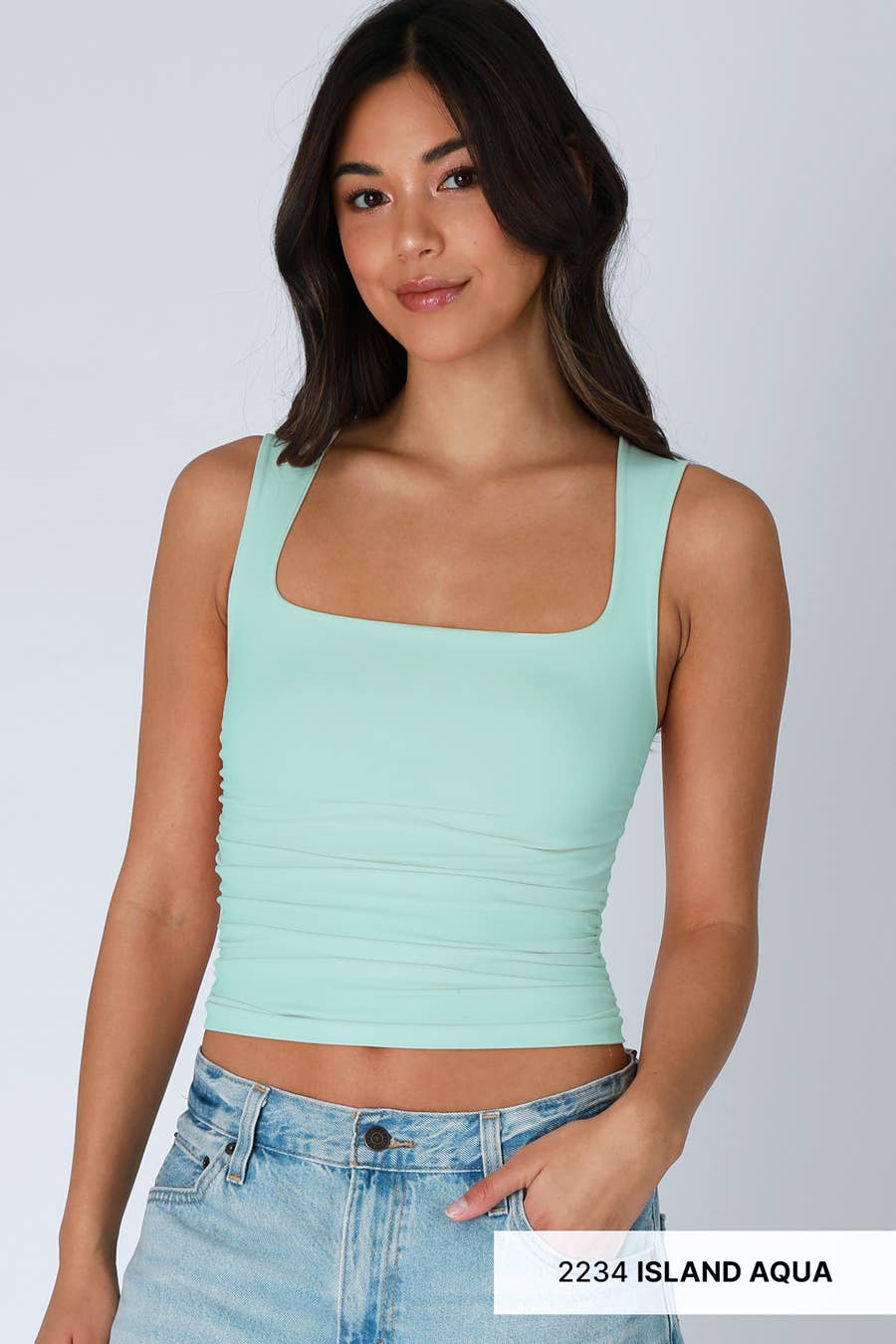 NIKIBIKI - Wholesale Tank Top - Women's - NS8408- Clean Line Square Shirred Top16