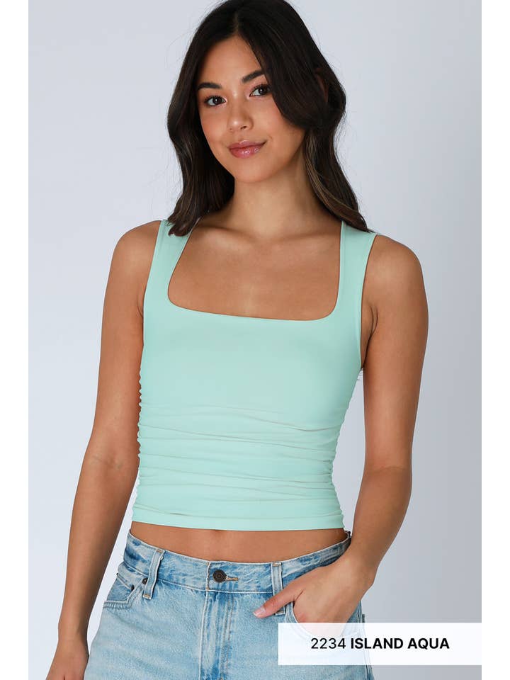 NIKIBIKI - Wholesale Tank Top - Women's - NS8408- Clean Line Square Shirred Top16