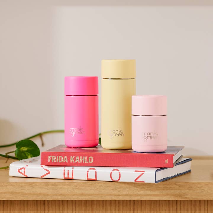 frank green – wholesale Insulated mug/tumbler – 12oz/355ml Reusable Cup Buttermilk with Push Button Lid1