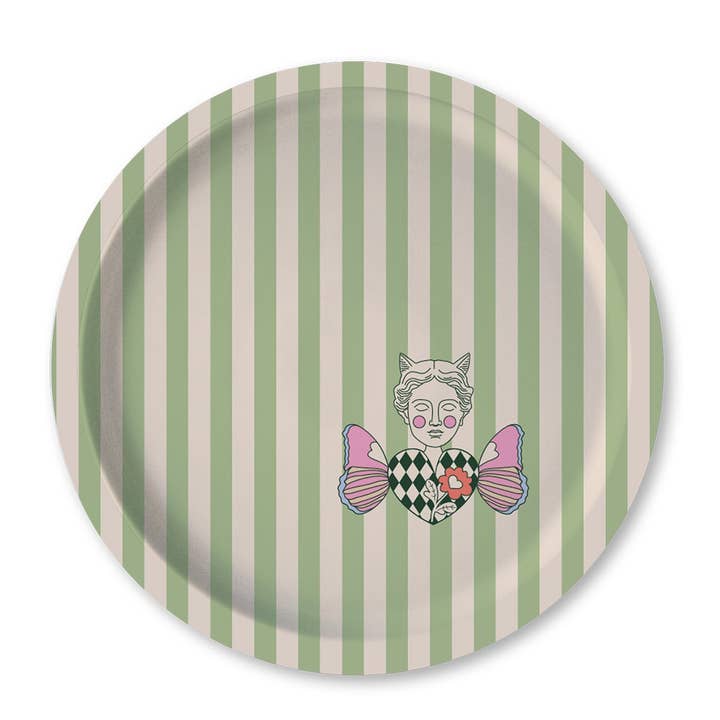Round kraft tray (dia. 42 cm) - Gallery of Dreams for wholesale by Maison Royal Garden