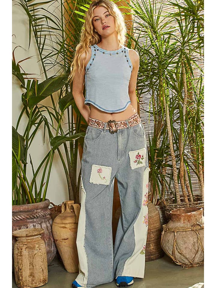 Pol Clothing - Wholesale Knit Top - Women's - Round neck sleeveless stub textured knit top