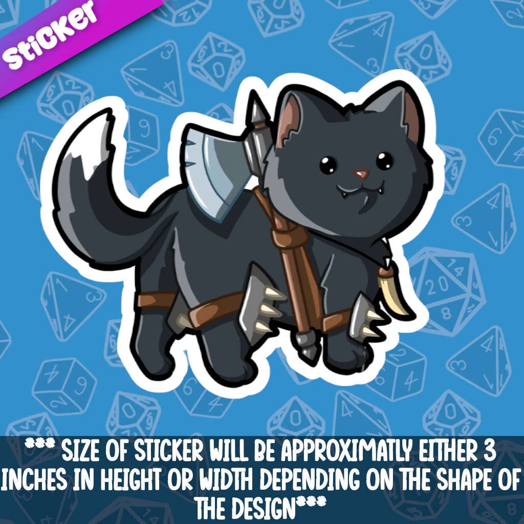 Mega Kawaii Cuties - Wholesale Sticker - Cat- Barbarian Sticker1