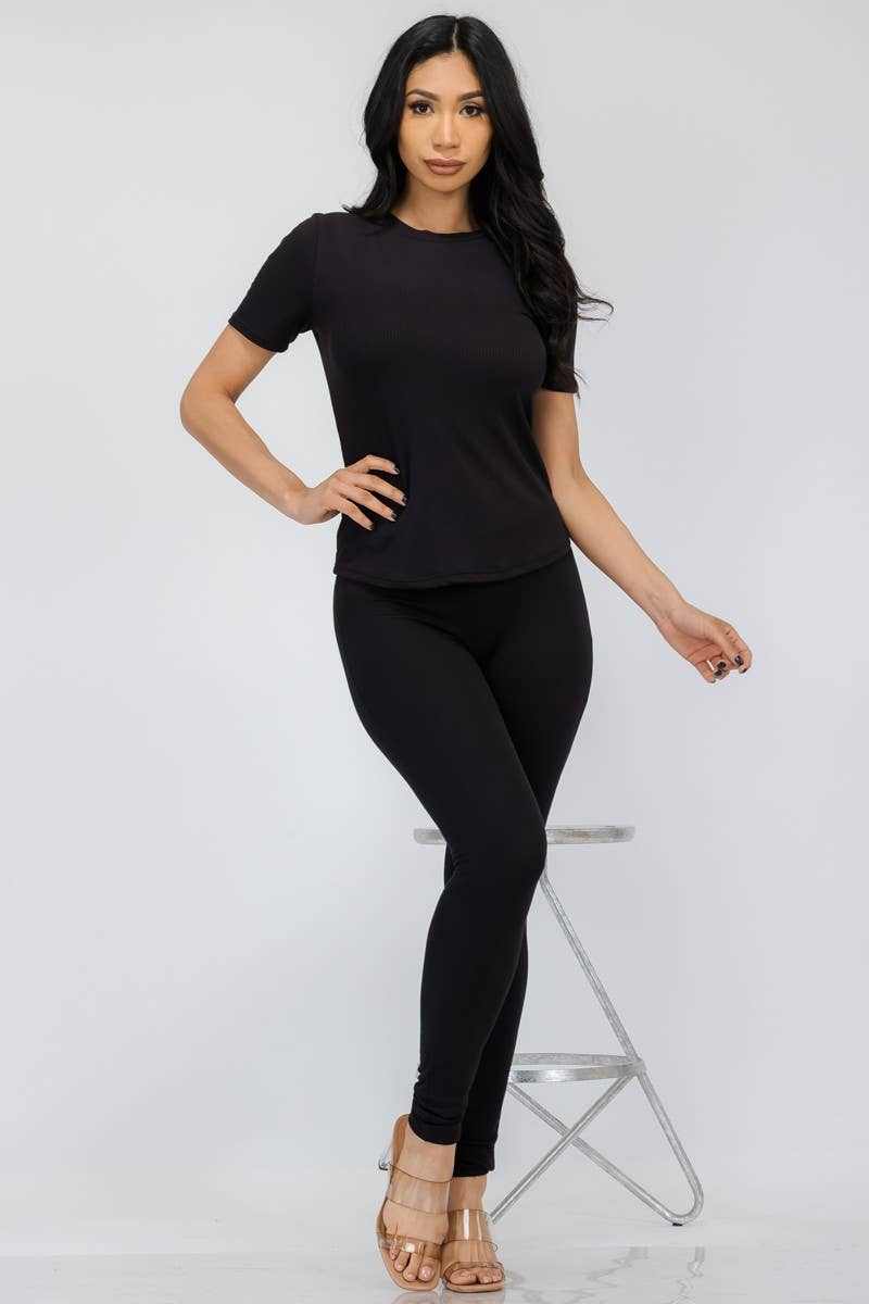 H&H Fashion Inc. – Großhandel Set aus Oberteil und Hose (NICHT Loungewear) – Damen – HH612X-RIB - Geripptes Hosenset, 3-teilig11