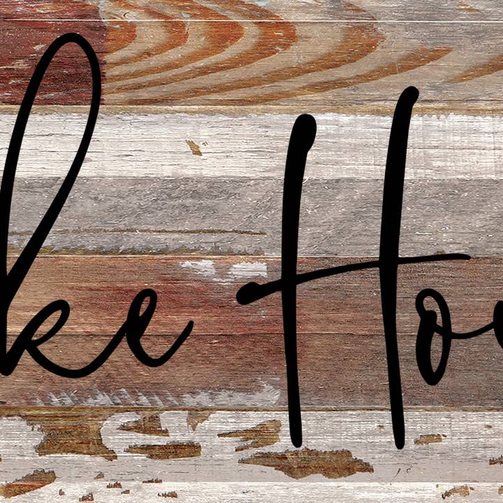 Second Nature by Hand - Wholesale Sign - Lake house / 14"x6" Reclaimed Wood Sign2