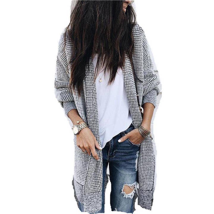 Picture Color New Autumn And Winter Sweaters Women's Plaid Woolen for wholesale on Faire