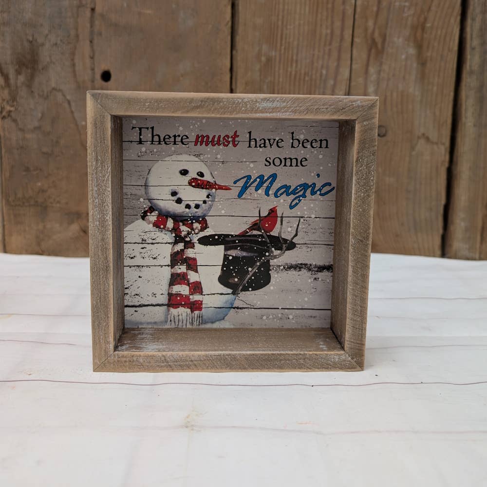 A.T. Imports - Wholesale Christmas Decoration - Snowman Shadow Boxes1