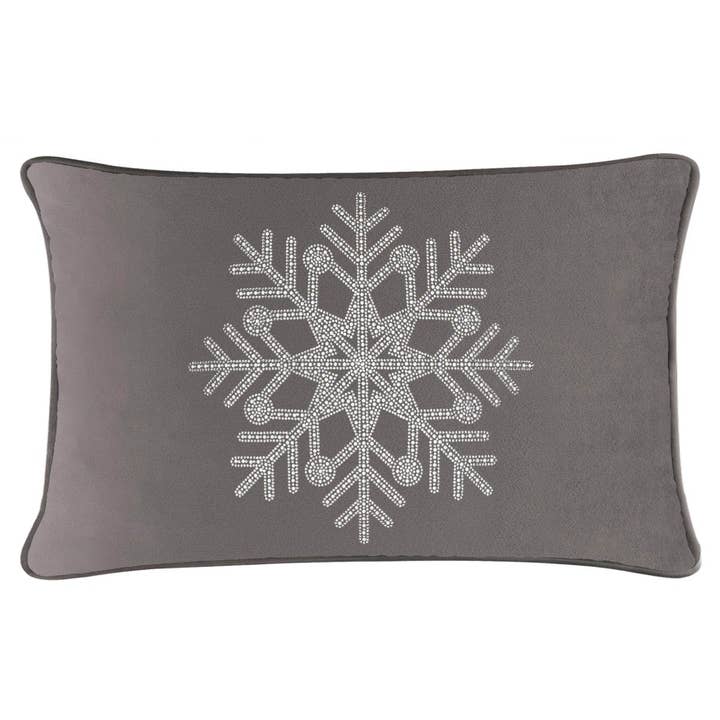 Sparkles Home - Wholesale Throw/Decorative Pillow - Rhinestone Snowflake Pillow6