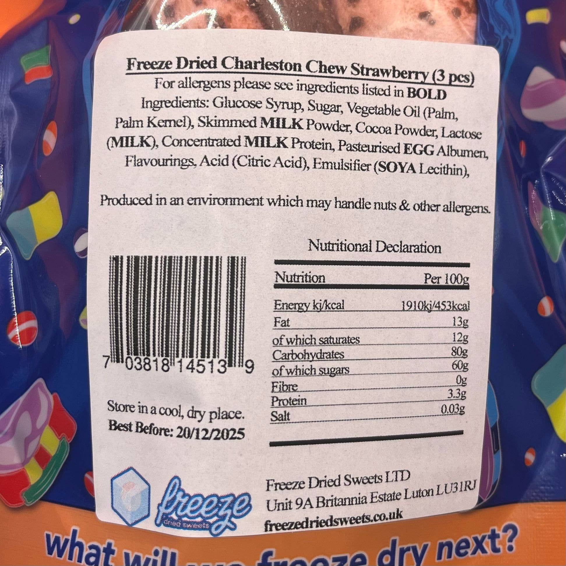 Freeze Dried Sweets - Wholesale Chocolate Covered Sweets - Charleston Chew Strawberry - Imported directly from USA2