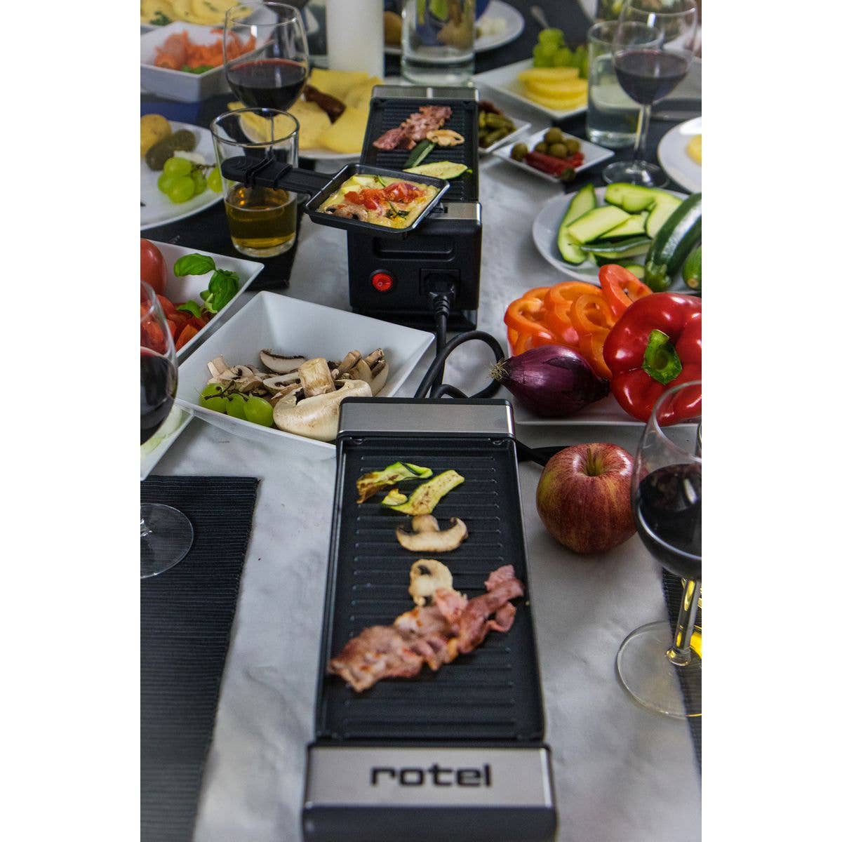 Zenker - Wholesale Kitchen Appliance - Set of 2 connectable raclette machines for 2 people Rotel2