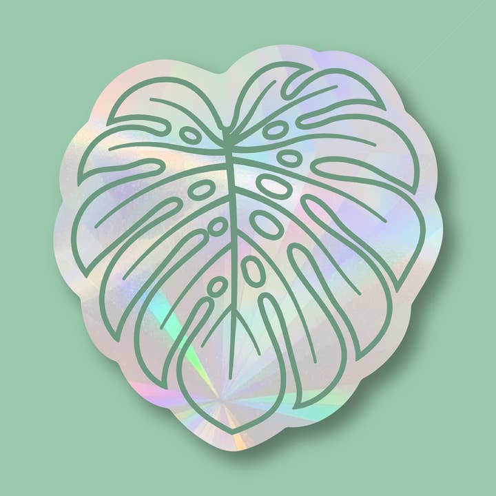 Monstera Suncatcher Window Sticker for wholesale by Pineberry Paper