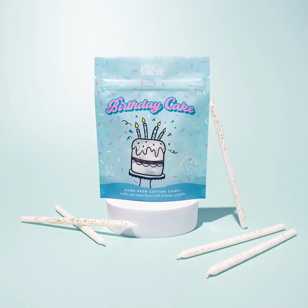Art of Sucre - Wholesale Cotton Candy - Birthday Cake Flavored Gourmet Cotton Candy2