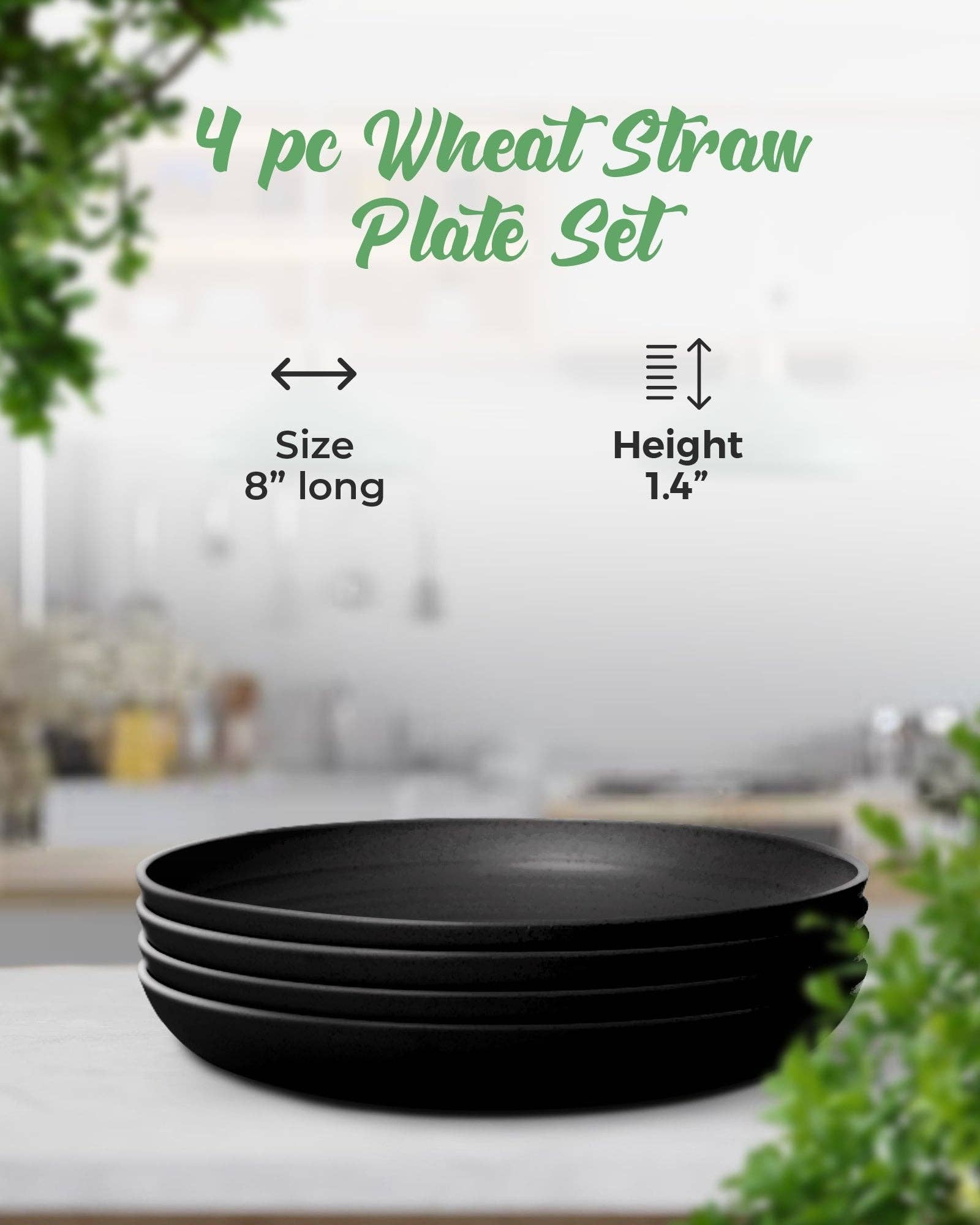 Greendish - Wholesale Dinner Plate - Eco-Friendly Wheat Straw Plates Sets - Reusable & Durable 22