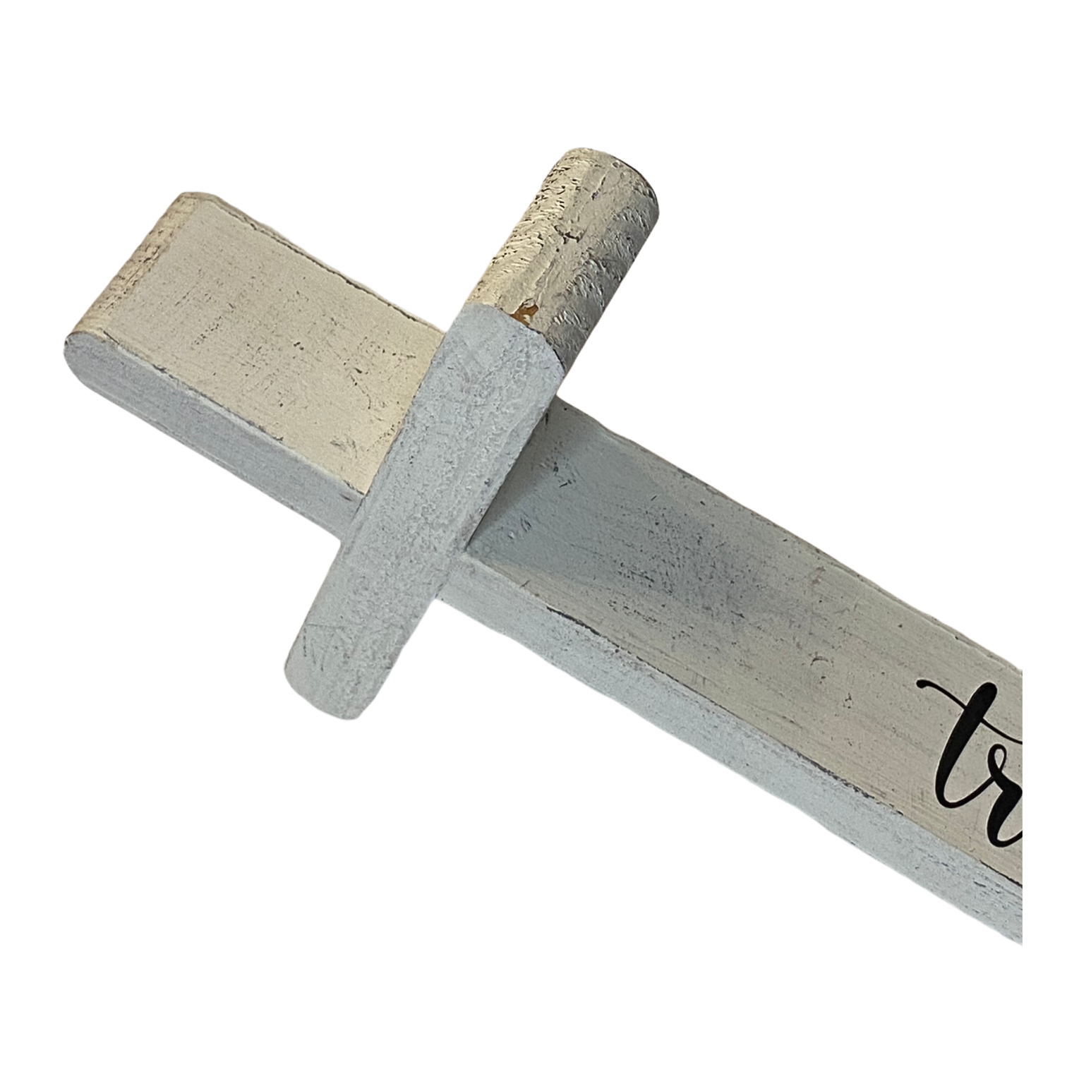 Joshua Jar – wholesale Dekorativt bordsobjekt – Borddekoration Kors – Tillit (Vit Finish)3