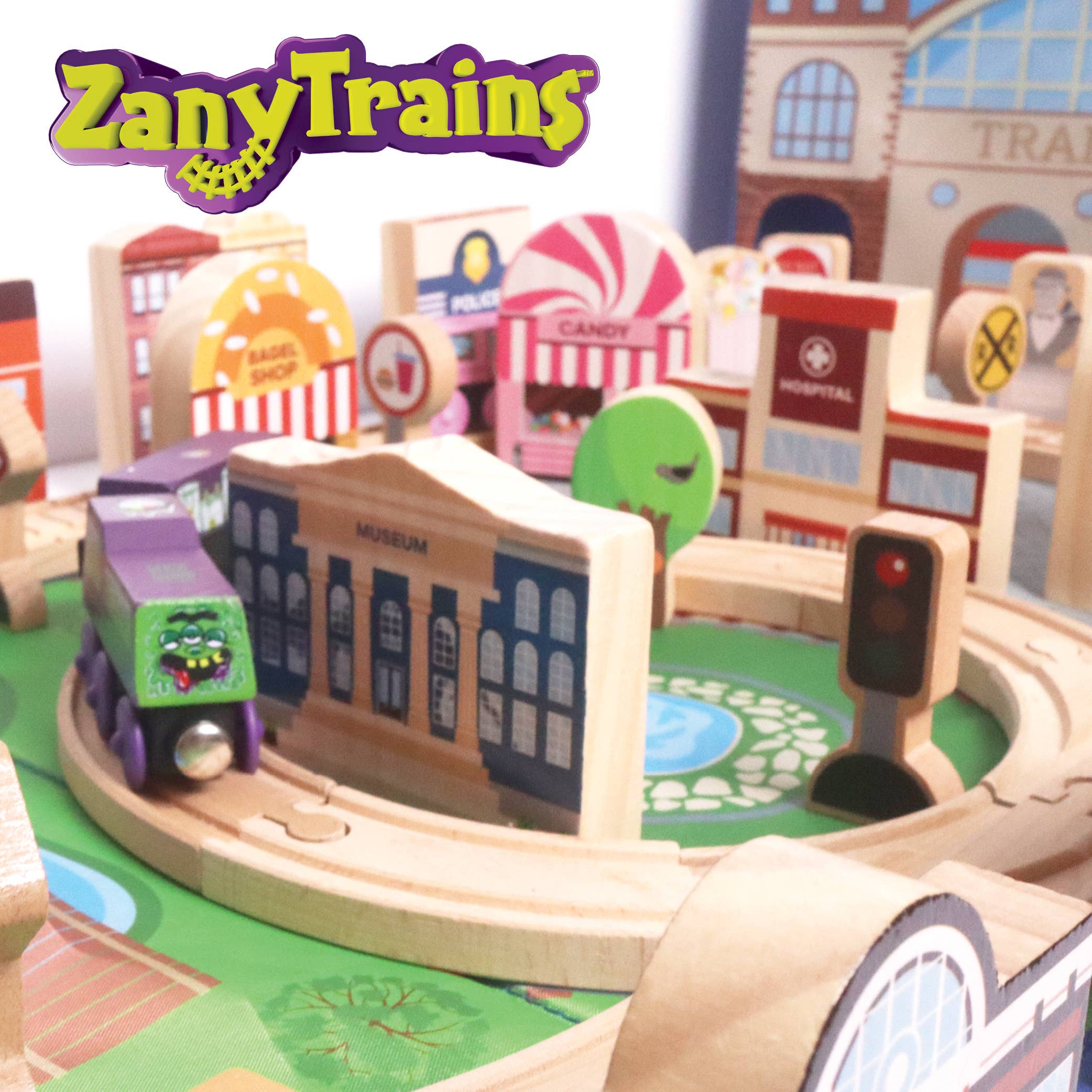 Twinkle Toys LLC - Wholesale Toy Set - Kids - 20 Piece Wooden City Play Set - Wooden Town Buildings 8