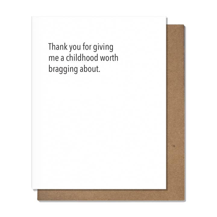 Pretty Alright Goods - Wholesale Mother’s Day card - Brag Childhood - Father's Day/Mother's Day Card