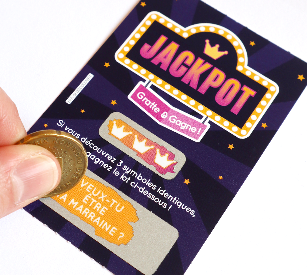 Mimosa Chroma - Wholesale Stationery/Notecard Set - Scratch ticket for a witness or godfather/godmother request3