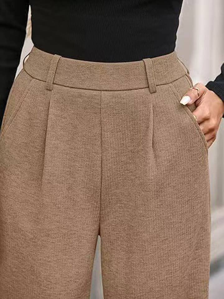 Lovenne - Wholesale Pants - Women's - Versatile solid color straight wide-leg pants19