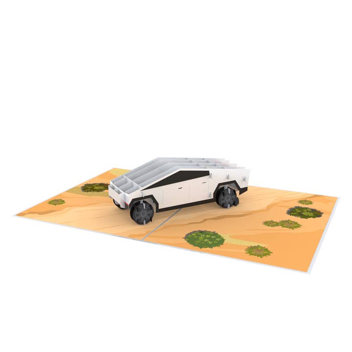 CyberTruck 3D Greeting Pop Up Card for wholesale by Liif Pop Up Card